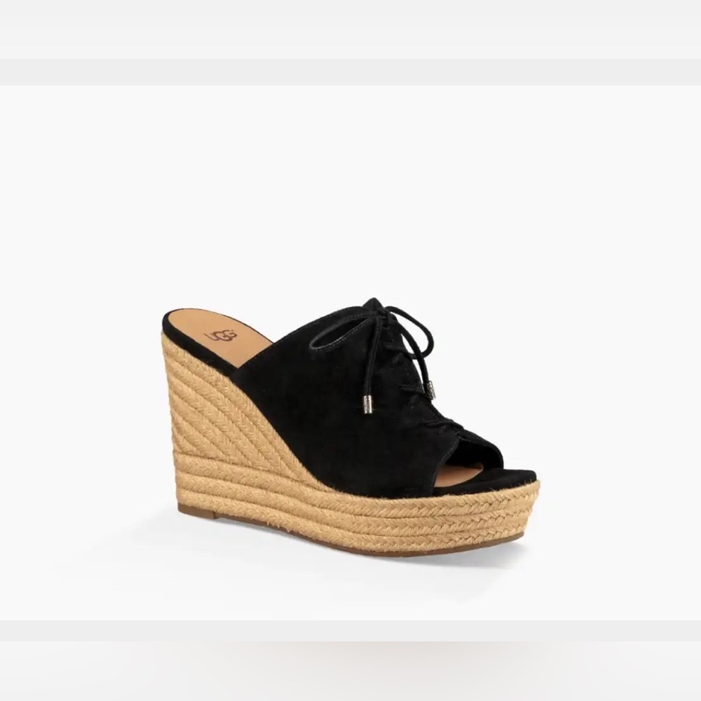 UGG Black Suede Giorgia Espadrille
Wedge Sandals size 8 but the fit is 7.5
